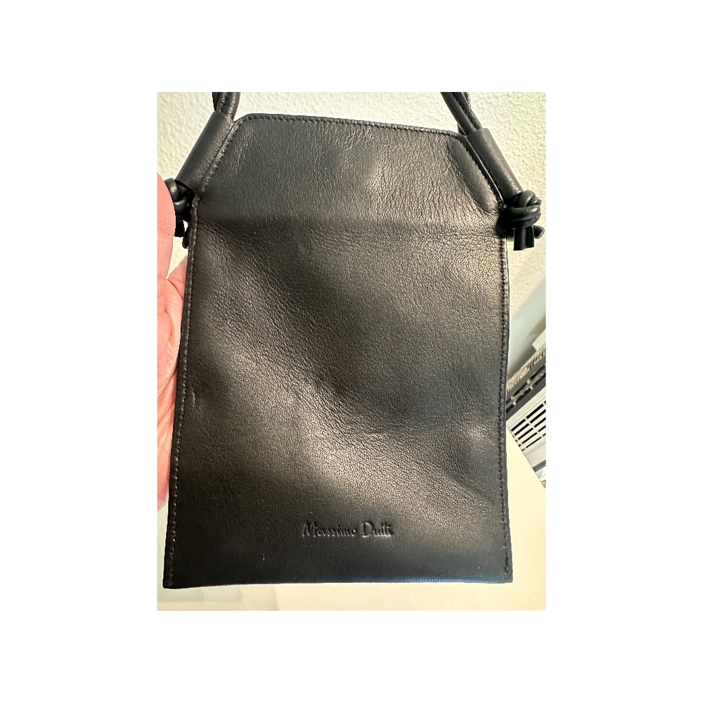 Massimo Dutti Black Mini Leather Bag